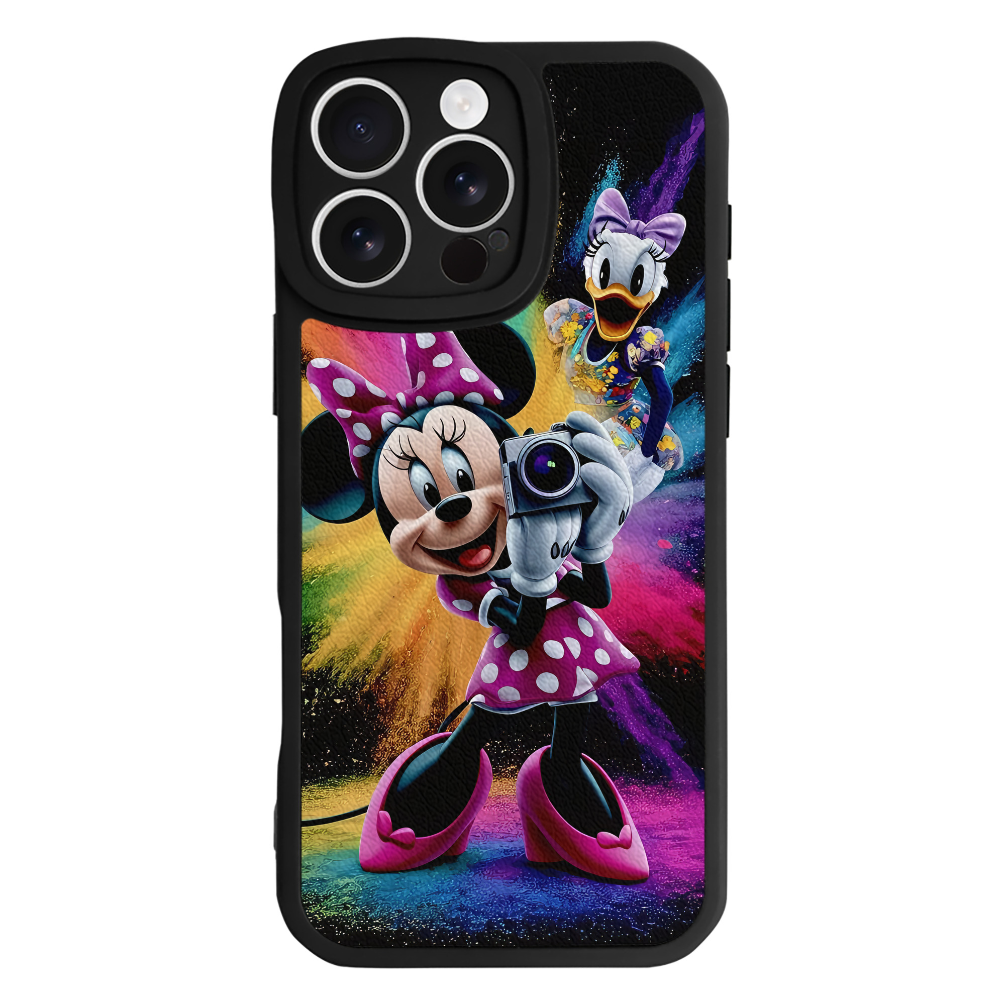 （画像用） ミッキーマウス Mickey Mouse 【iPhone 16シリーズ対応】シリコンスマホケース（レザー調） 材質：シリコン